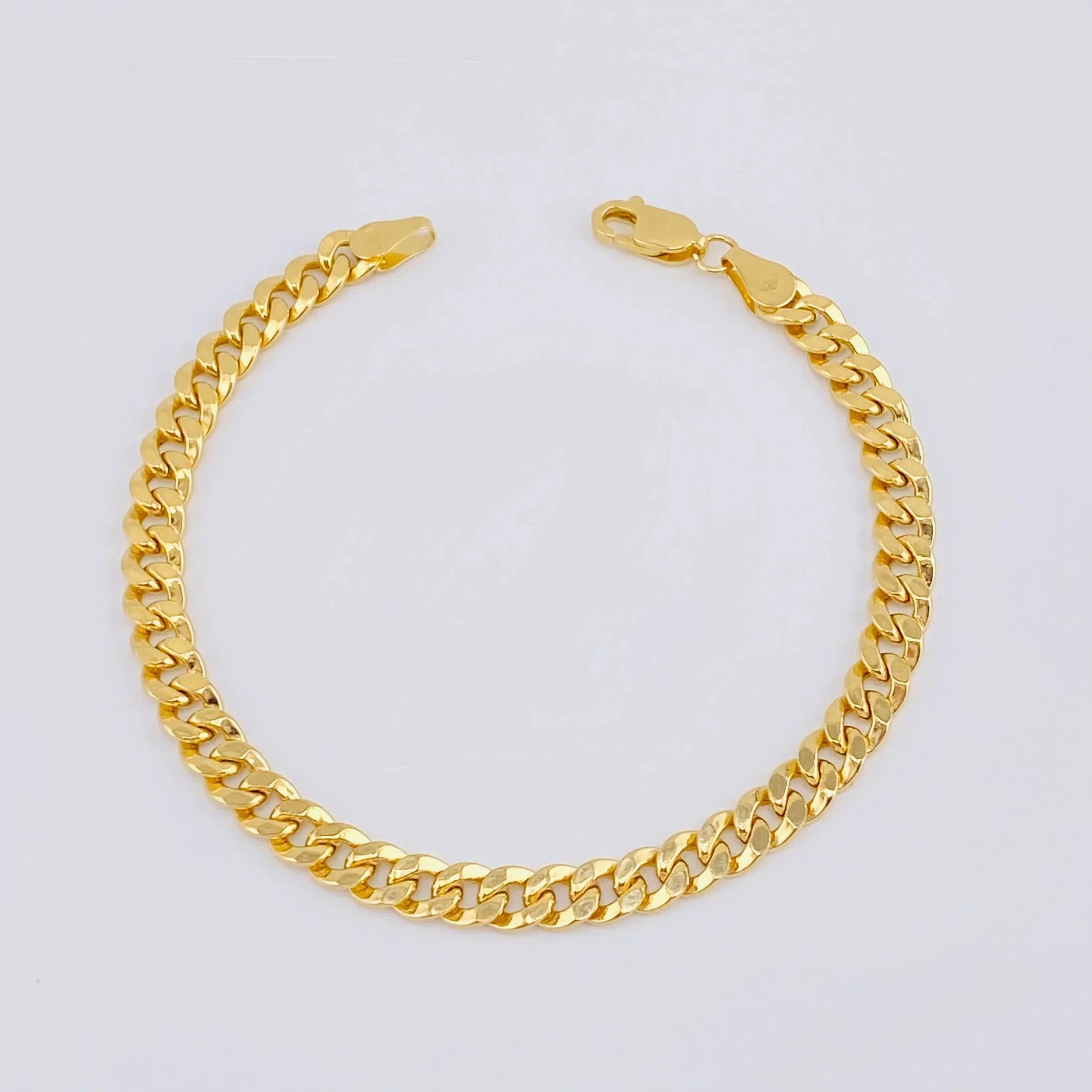 Pulso Cubano 5.25g / 19.2cm / 4.8 mm Oro Amarillo 18K