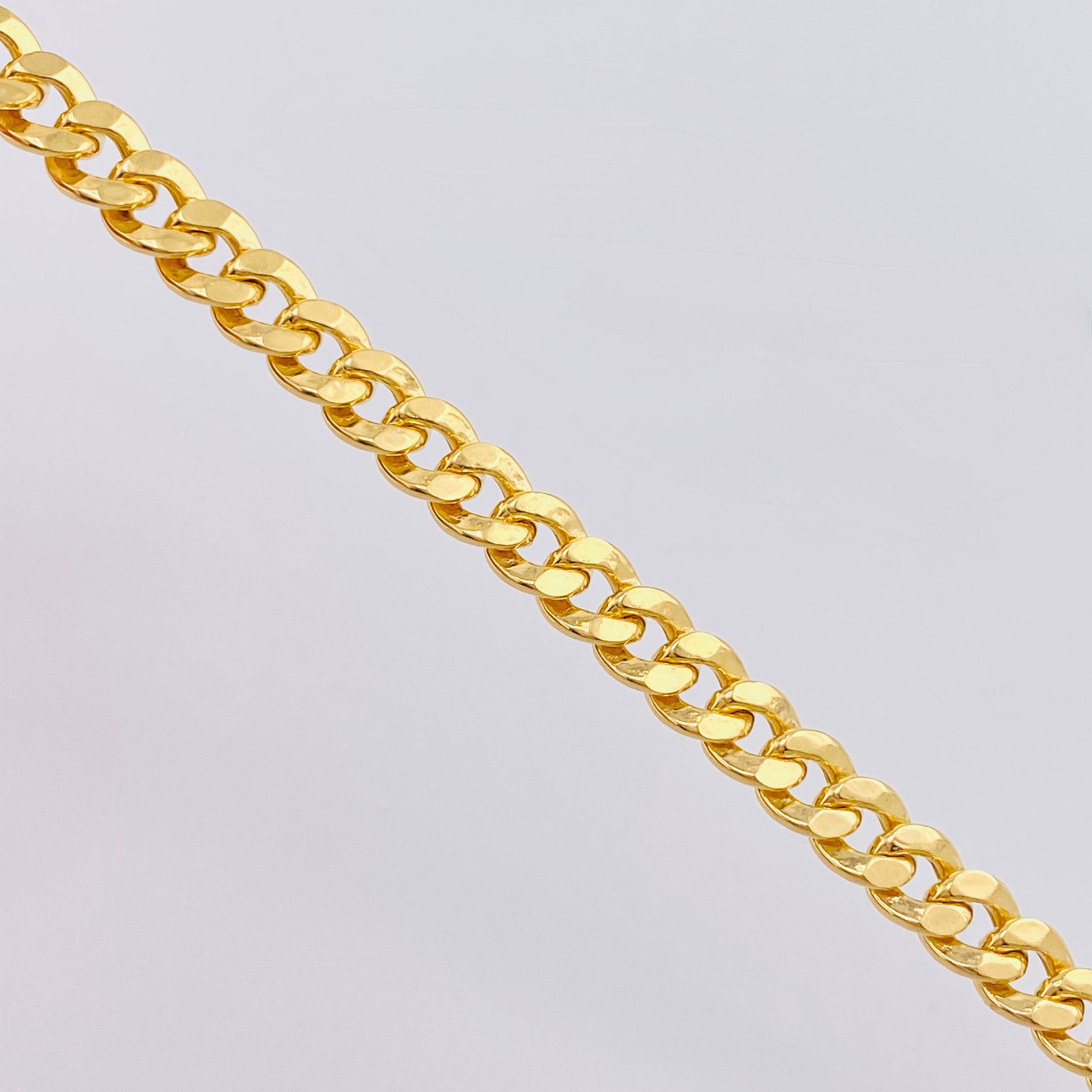 Pulso Cubano 3.9g / 20.5cm / 5mm Oro Amarillo 18K