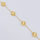 Pulso Trebol Dorado Aro Seguido 6.05gr / 17.5cm-19.5cm / 1.4mm Oro Amarillo Nac.Esp. 18K ©