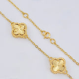 Pulso Trebol Dorado Aro Seguido 6.05gr / 17.5cm-19.5cm / 1.4mm Oro Amarillo Nac.Esp. 18K ©