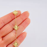 Pulso Trebol Dorado Aro Seguido 6.05gr / 17.5cm-19.5cm / 1.4mm Oro Amarillo Nac.Esp. 18K ©