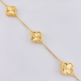 Pulso Trebol Dorado Aro Seguido 4.6gr / 17cm-18.5cm / 1.4mm Oro Amarillo Nac.Esp. 18K ©