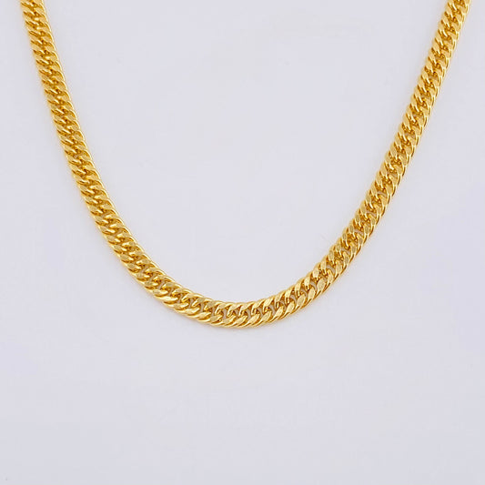 Cadena Cubana Reticulada 13.75gr / 60cm / 4mm Oro Amarillo 18K