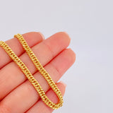 Cadena Cubana Reticulada 13.75gr / 60cm / 4mm Oro Amarillo 18K