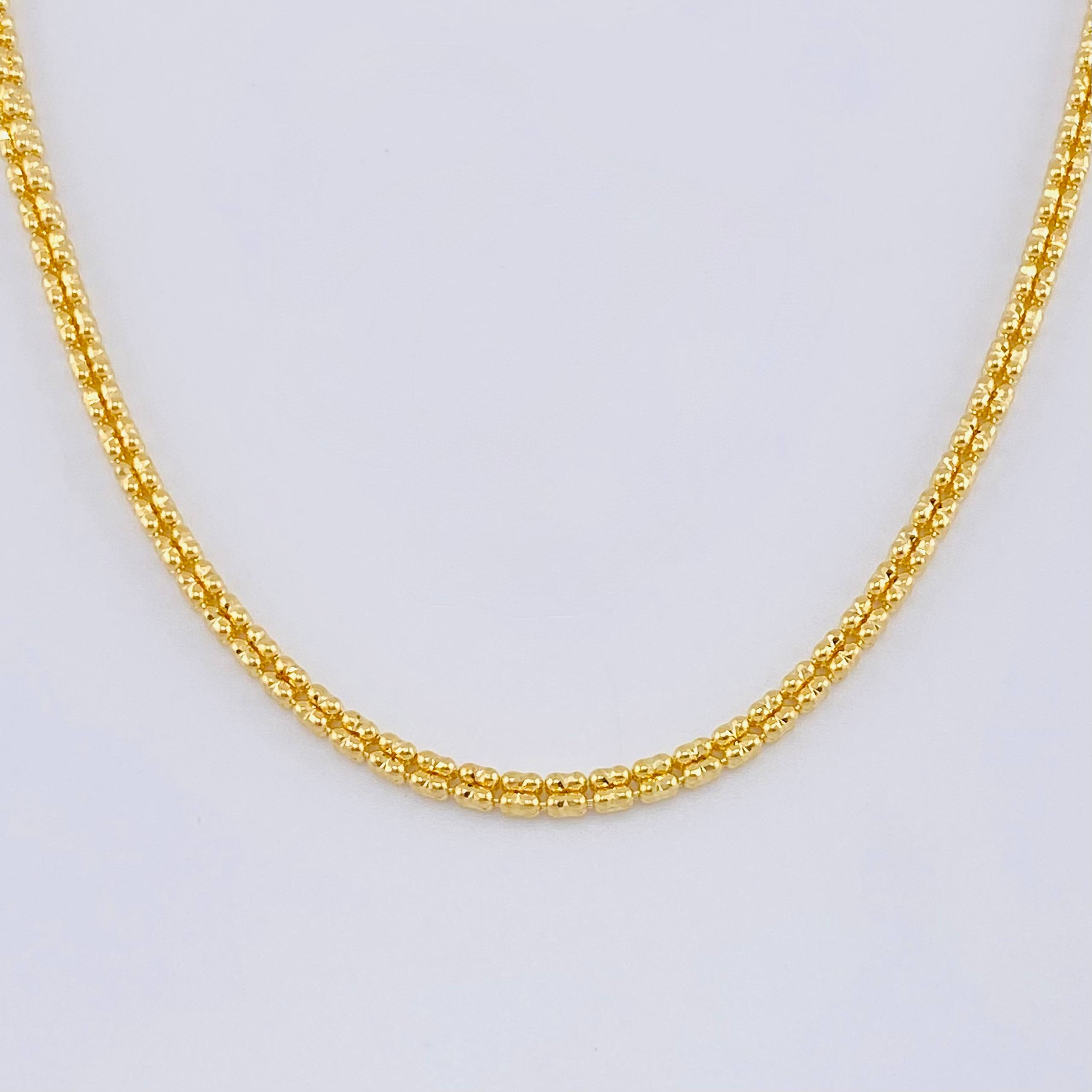 Cadena Ice 12.3g / 60cm / 2.4mm Oro Amarillo 18K