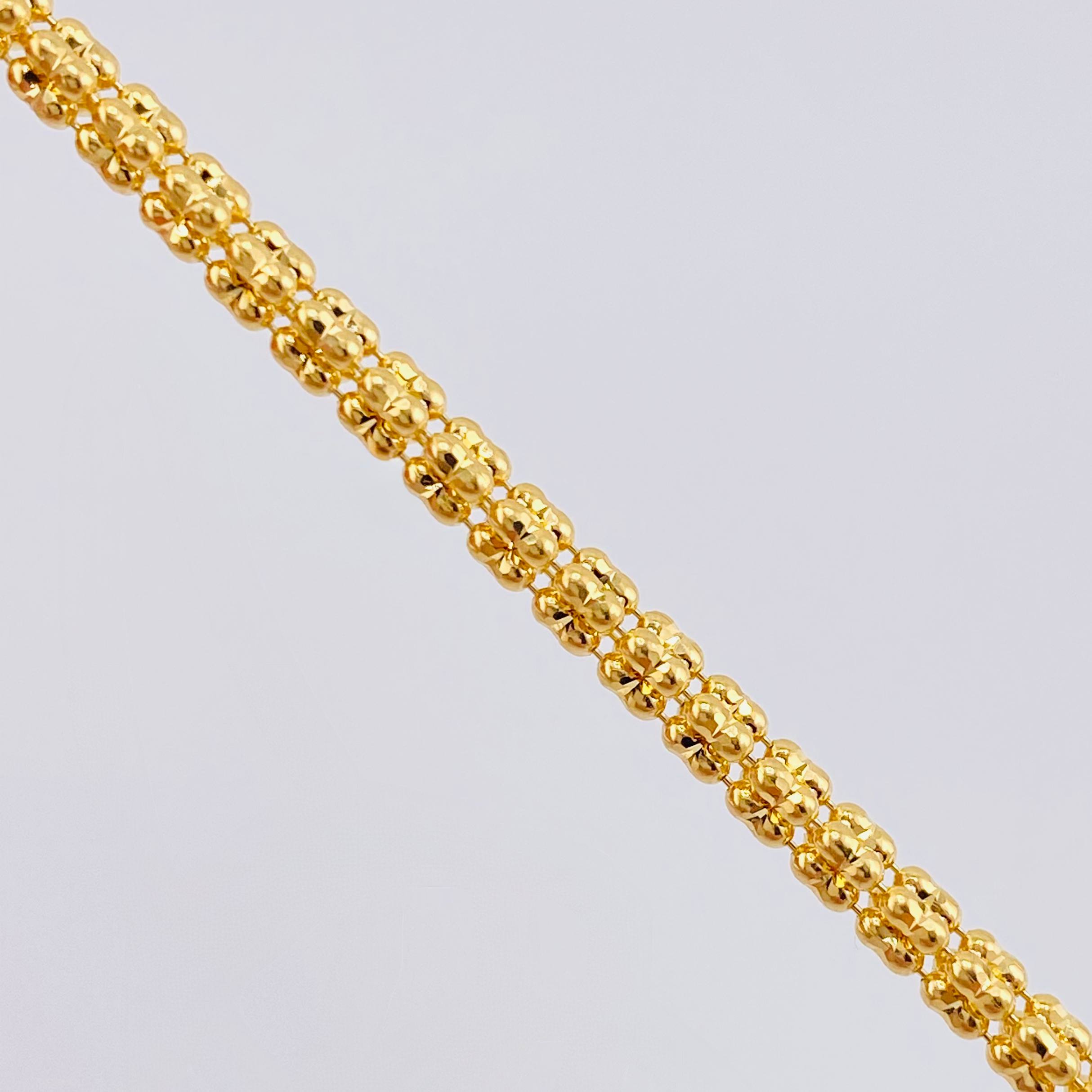 Cadena Ice 12.3g / 60cm / 2.4mm Oro Amarillo 18K