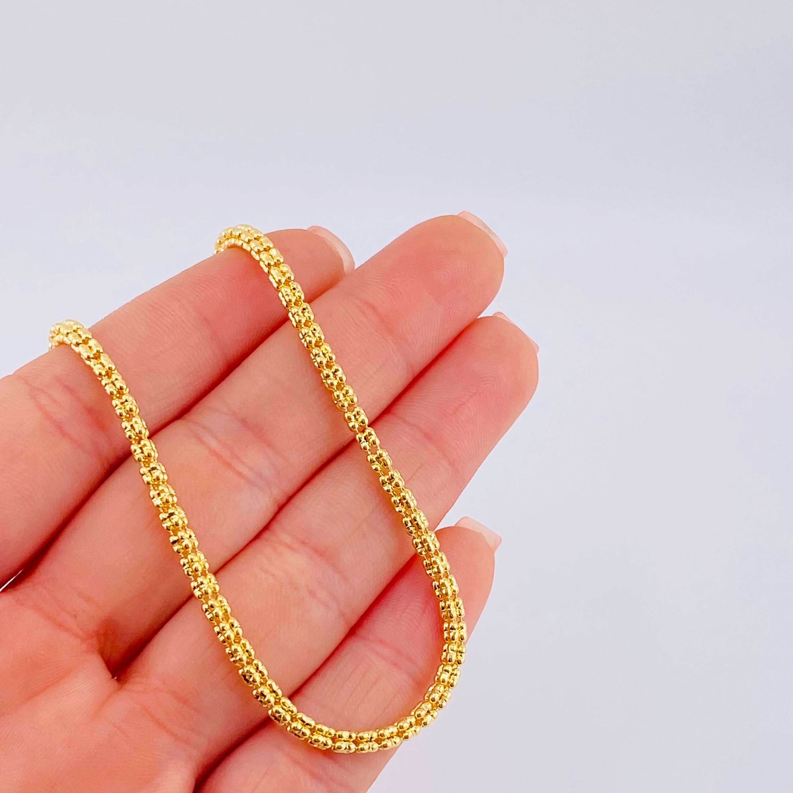 Cadena Ice 12.3g / 60cm / 2.4mm Oro Amarillo 18K