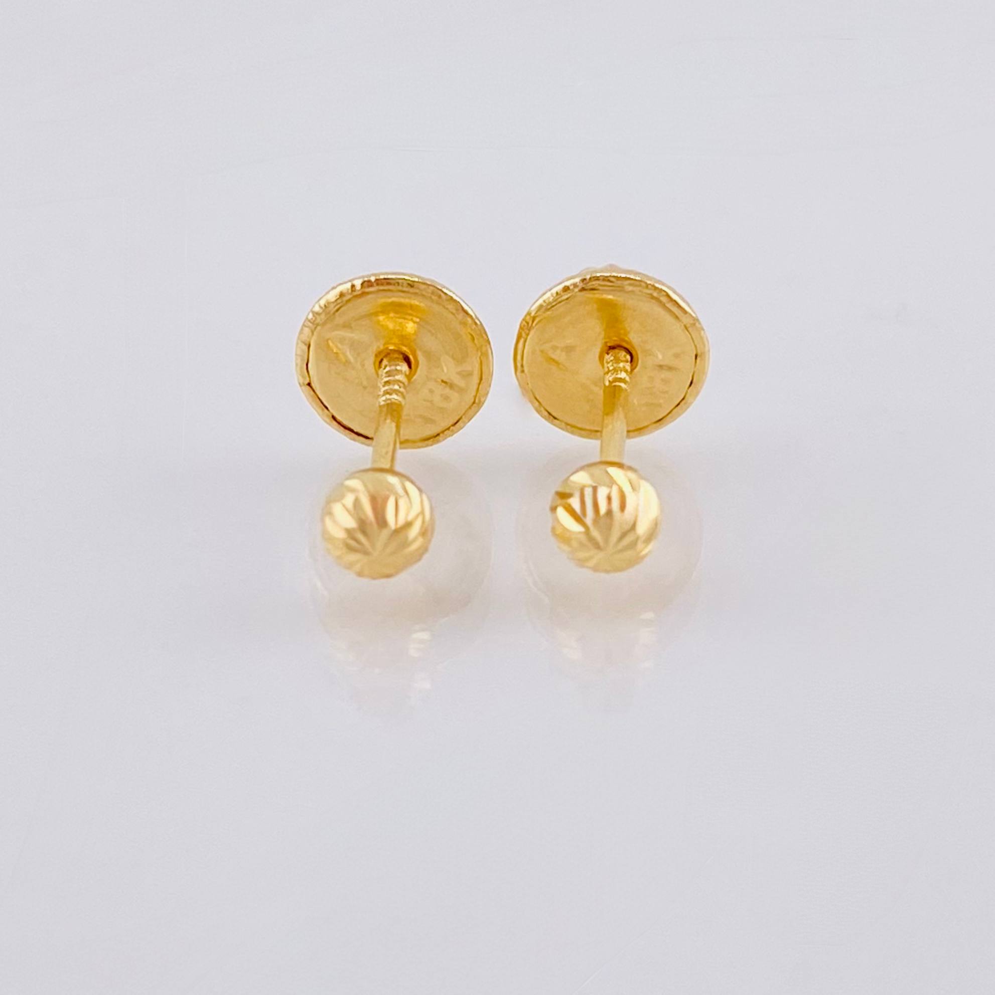 Topos Bola Diamantado 0.4gr / 3mm Oro Amarillo 18K *