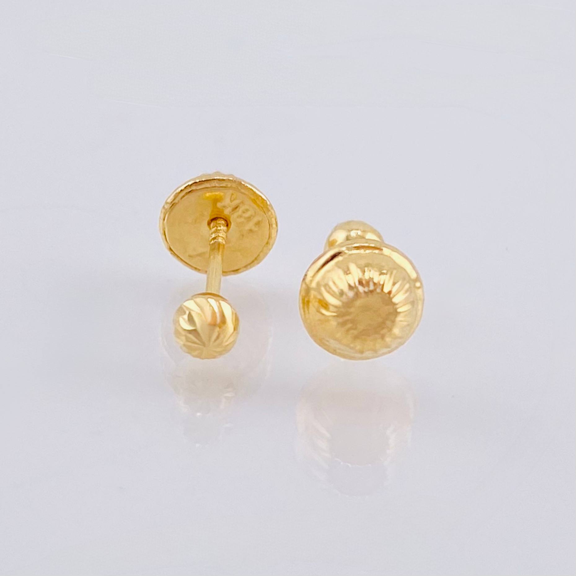 Topos Bola Diamantado 0.4gr / 3mm Oro Amarillo 18K