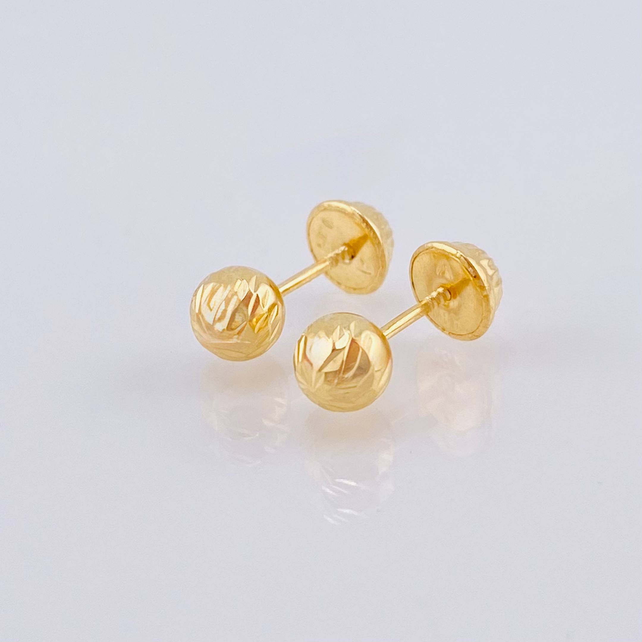 Topos Bola Diamantado 0.55gr / 5mm Oro Amarillo 18K