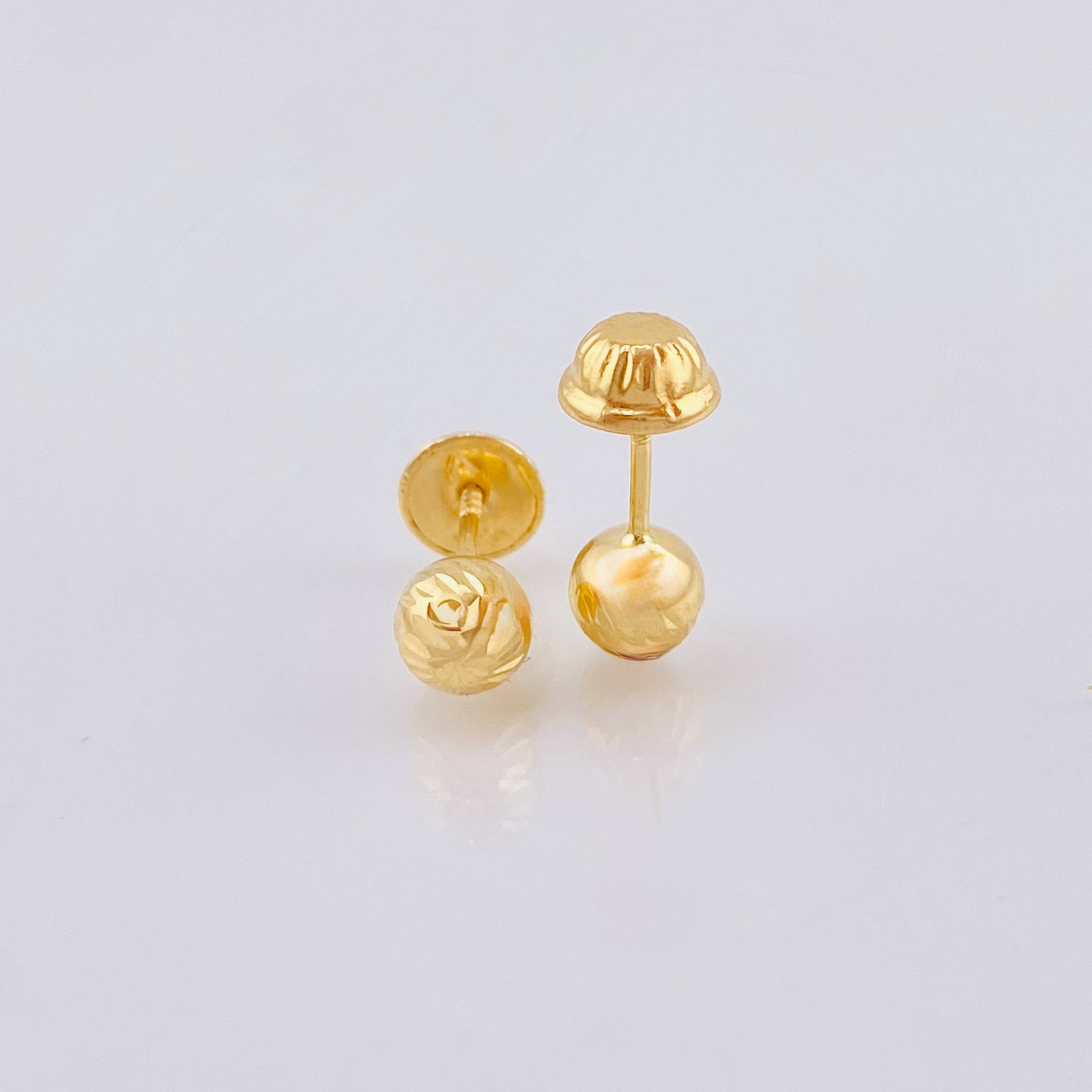 Topos Bola Diamantado 0.55gr / 5mm Oro Amarillo 18K
