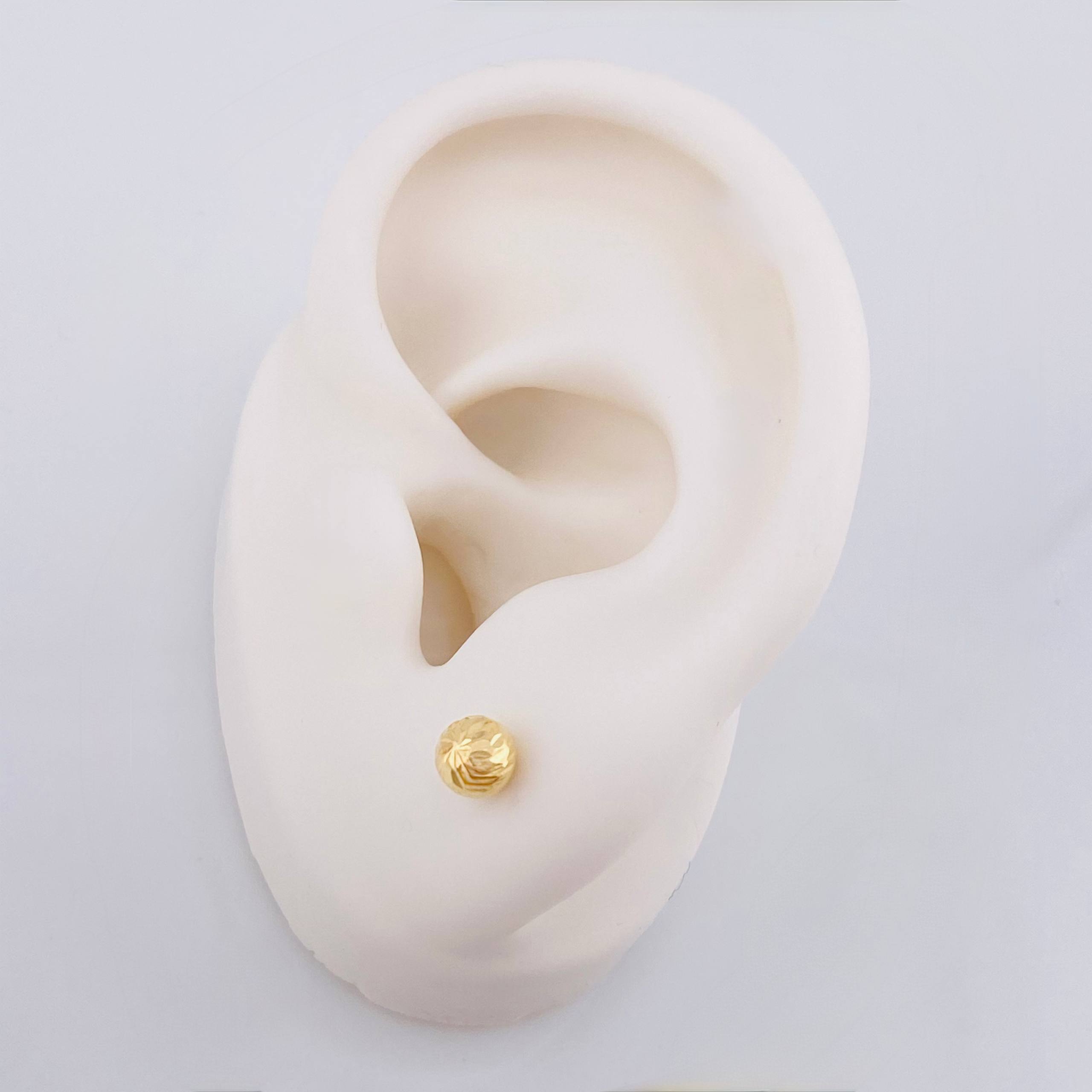 Topos Bola Diamantada 0.65 g / 5 mm Oro Amarillo 18K