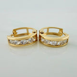 Candongas Carril 1.7gr / 1.3cm / Oro Amarillo 18K %