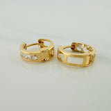 Candongas Carril 1.75 g / 1.2 cm Oro Amarillo 18K