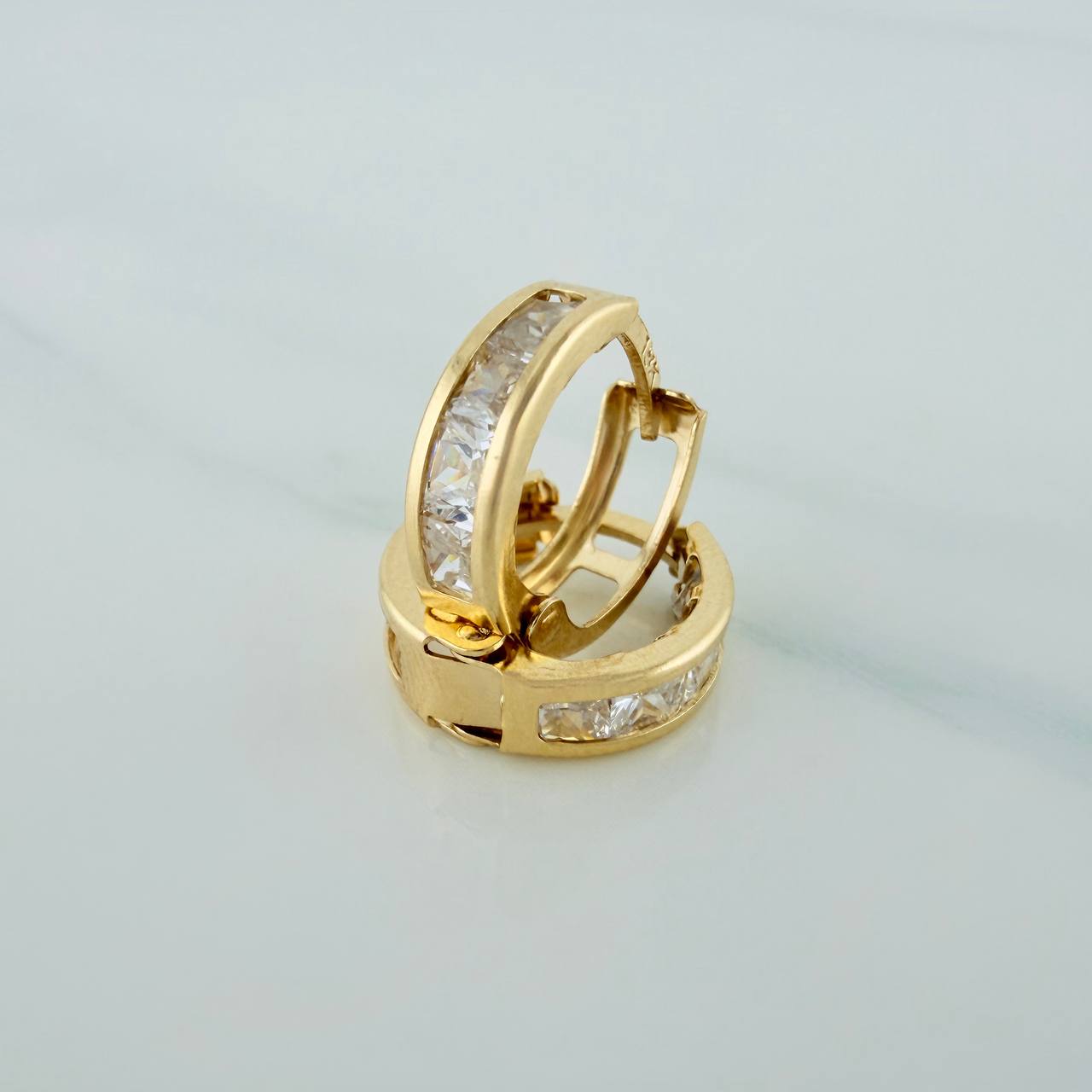 Candongas Carril 1.75 g / 1.2 cm Oro Amarillo 18K