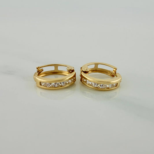 Candongas Carril 1.1gr / 1cm / Oro Amarillo 18K