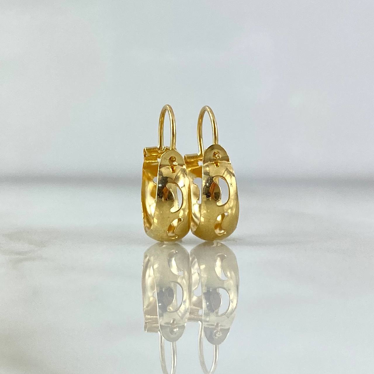 Candongas Ash Lunas 0.75gr / 1.6cm / Lisas Oro Amarillo 18K ©
