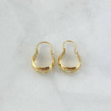 Candongas Ash Corazones 0.75gr / 1.6cm / Lisas Oro Amarillo 18K ©