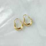 Candongas Ash Corazones 0.75gr / 1.6cm / Lisas Oro Amarillo 18K ©
