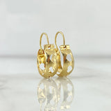 Candongas Ash Corazones 0.75gr / 1.6cm / Lisas Oro Amarillo 18K ©