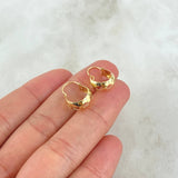 Candongas Ash Corazones 0.75gr / 1.6cm / Lisas Oro Amarillo 18K ©