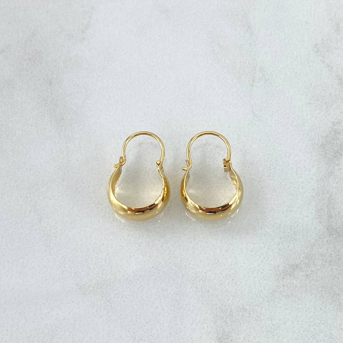 Candongas Ash  0.95gr / 1.8cm / Lisas Oro Amarillo 18K