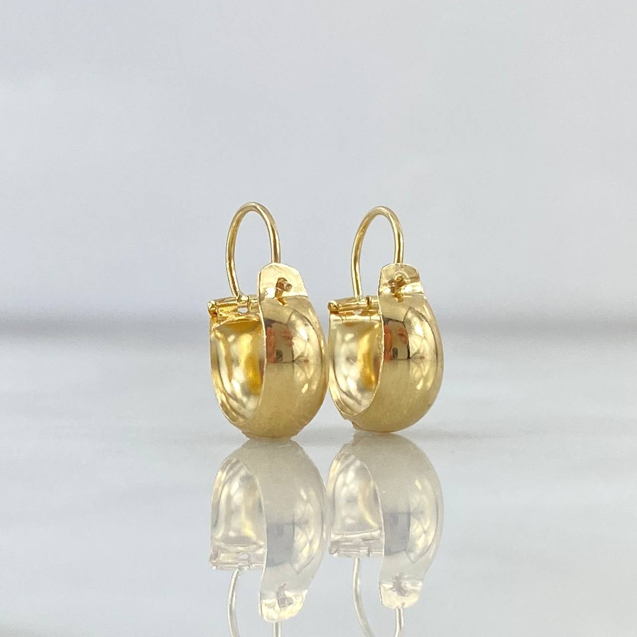 Candongas Ash 0.55gr / 1.3cm / Lisas Oro Amarillo 18K ©
