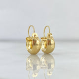 Candongas Ash  0.95gr / 1.8cm / Lisas Oro Amarillo 18K