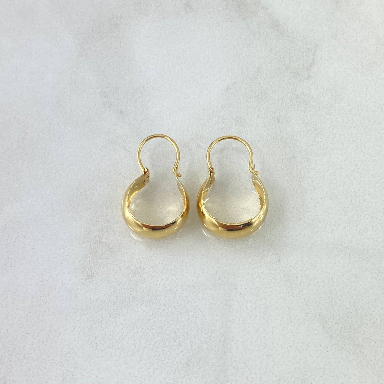 Candongas Ash 0.75gr / 1.6cm / Lisas Oro Amarillo 18K ©