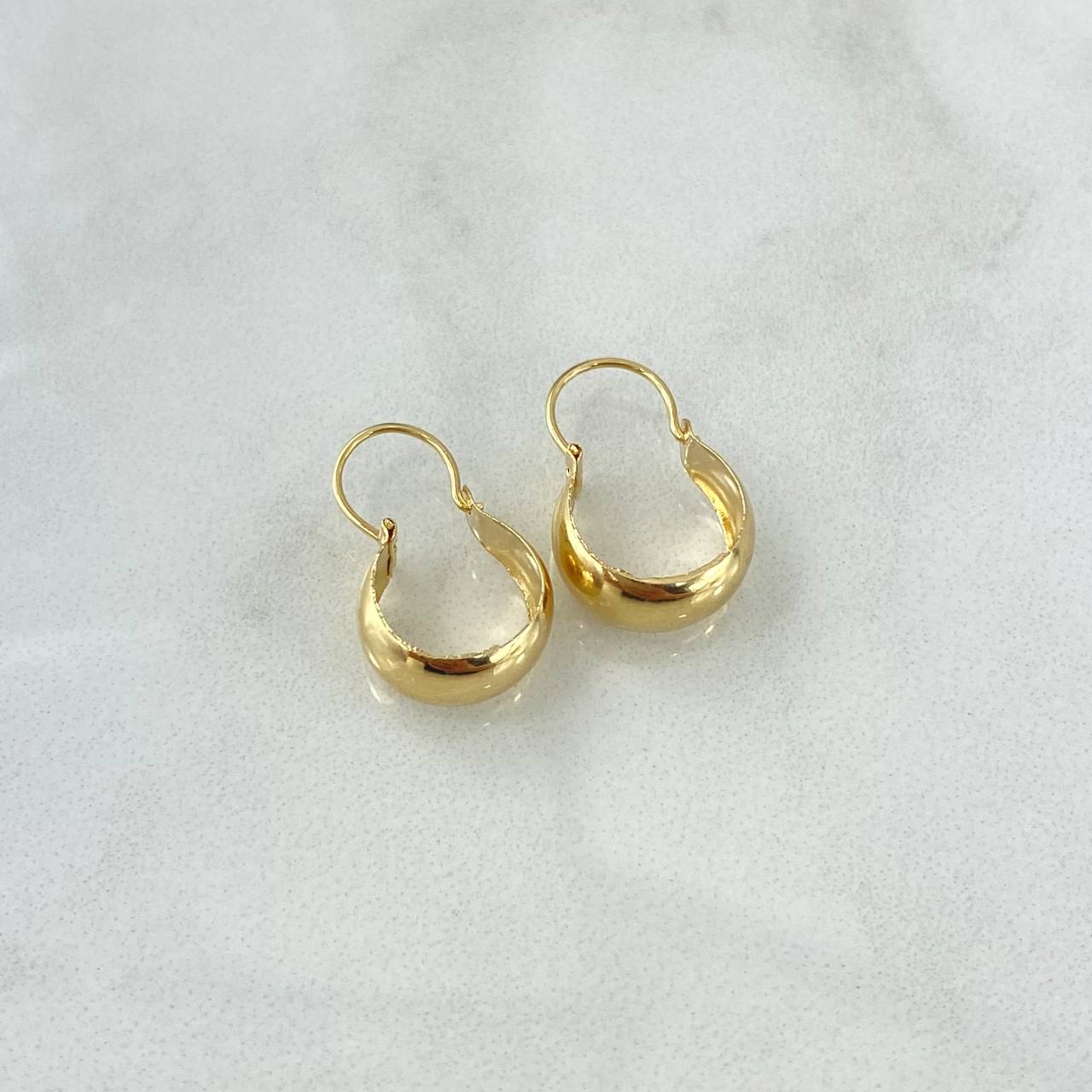 Candongas Ash 0.75gr / 1.6cm / Lisas Oro Amarillo 18K ©