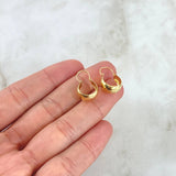 Candongas Ash 0.75gr / 1.6cm / Lisas Oro Amarillo 18K ©