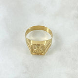 Anillo Sello Sagrado Corazon de Jesus 2.5gr / T10 1/2 / Oro Amarillo 18K