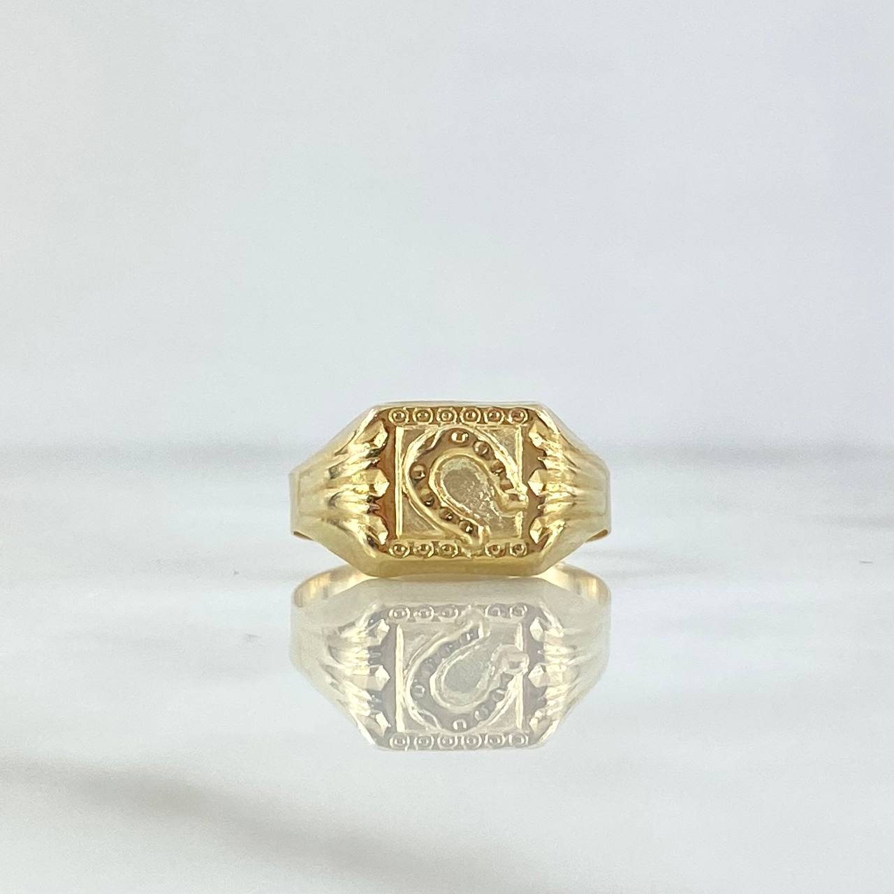 Anillo sello herradura 1.4gr / T7 1/2 / Oro Amarillo 18K