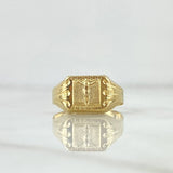 Anillo Sello cristo 1.5gr / T7 3/4 / Oro Amarillo 18K