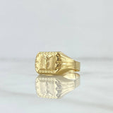 Anillo Sello cristo 1.5gr / T7 3/4 / Oro Amarillo 18K
