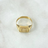 Anillo Sello cristo 1.5gr / T7 3/4 / Oro Amarillo 18K