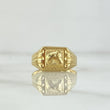 Anillo Sello Caballo 1.3gr / T6 1/2 / Oro Amarillo 18K
