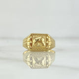Anillo Sello Caballo 1.3gr / T6 1/2 / Oro Amarillo 18K