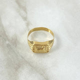 Anillo Sello Caballo 1.3gr / T6 1/2 / Oro Amarillo 18K