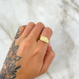 Anillo Sello Caballo 1.3gr / T6 1/2 / Oro Amarillo 18K