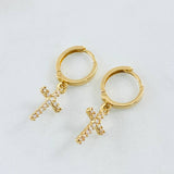 Candongas Cruz 2.7gr / 2.7cm / Oro Amarillo 18K ©