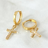Candongas Cruz 2.7gr / 2.7cm / Oro Amarillo 18K ©