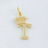 Dije Corona Letra T 1.7gr / 2.6cm / Oro Amarillo 18K ©