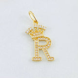 Dije Corona Letra R 1.75gr / 2.6cm / Oro Amarillo 18K ©