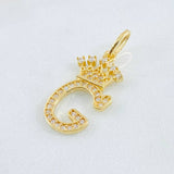 Dije Corona Letra G 1.8gr / 2.6cm / Oro Amarillo 18K ©