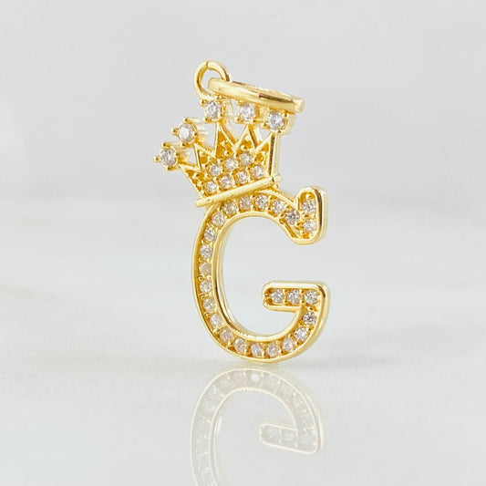 Dije Corona Letra G 1.8gr / 2.6cm / Oro Amarillo 18K ©