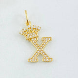 Dije Corona Letra X 2.05gr / 2.6cm / Oro Amarillo 18K ©