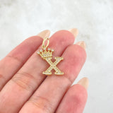 Dije Corona Letra X 2.05gr / 2.6cm / Oro Amarillo 18K ©