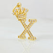 Dije Corona Letra X 2.05gr / 2.6cm / Oro Amarillo 18K ©