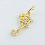 Dije Corona Letra J 1.4gr / 2.6cm / Oro Amarillo 18K ©